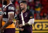 Brisbane captain Adam Reynolds ruptured his biceps in the 40-18 loss to Sydney Roosters. (Jono Searle/AAP PHOTOS)