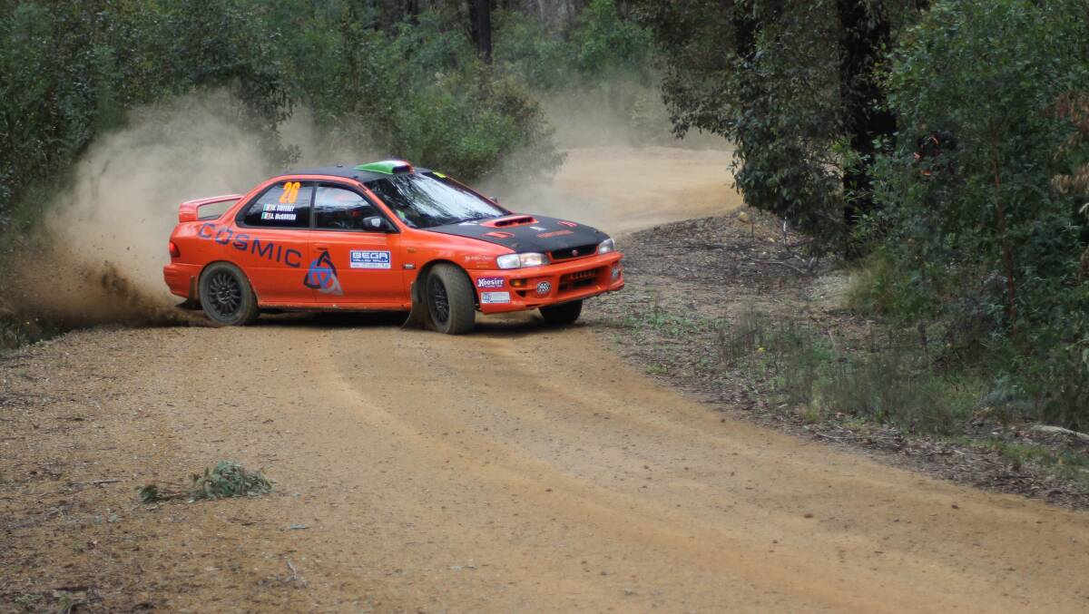 D.Sweeney and A.McGovern in the 2022 Bega Valley Rally at one of the stages south of Eden. Picture by Amandine Ahrens