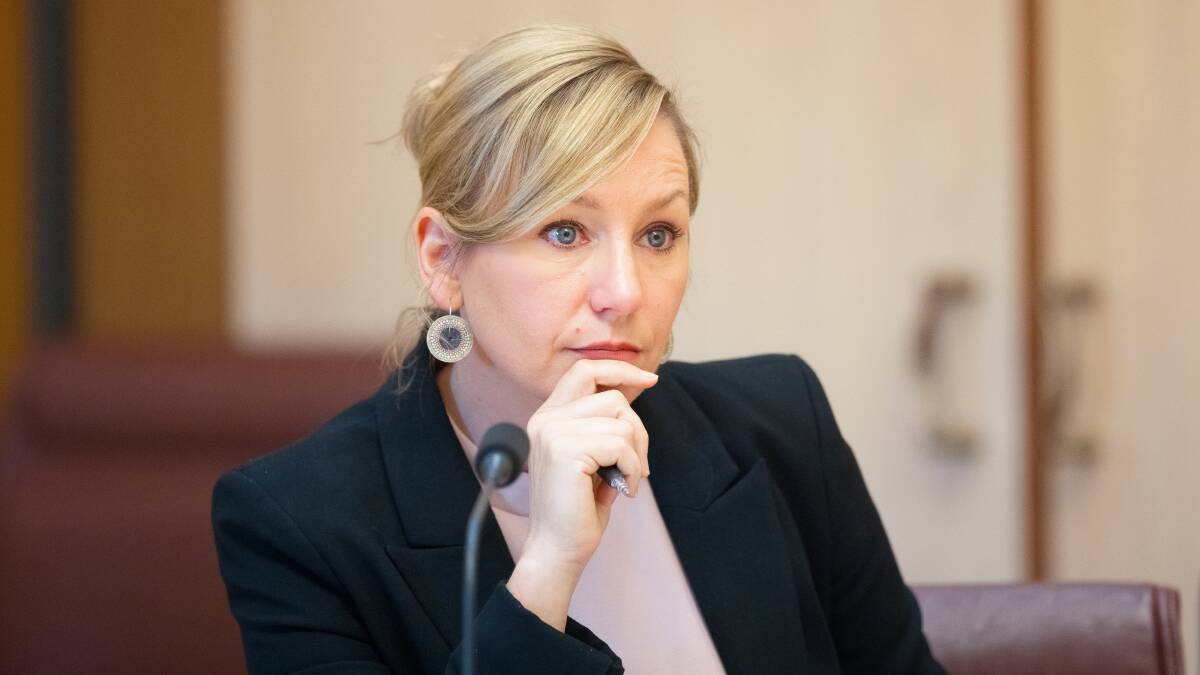 Greens senator Larissa Waters in Senate estimates on Thursday. Picture by Sitthixay Ditthavong