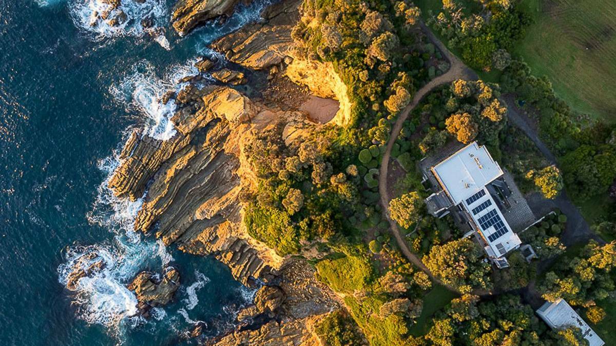 A clifftop home in Bermagui is still on the market with an $11 million price tag. Picture by Marshall and Tacheci