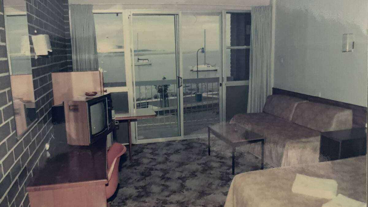 A waterside room at the Zorba Waterfront Motel in the 1980s. Picture supplied.