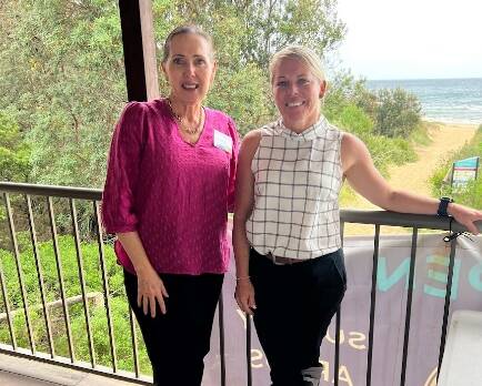 Margie Braunstein with Linda Wilton, Eurobodalla Shire Council's community recovery officer, in Broulee last year. Picture supplied.