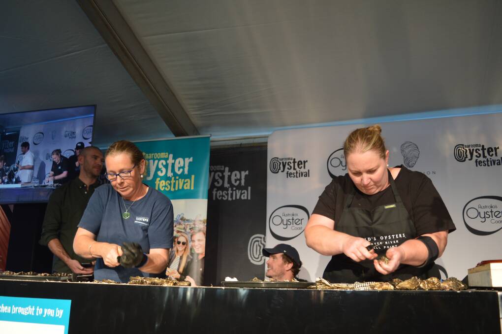 Sally shucks her way to a champion win against Broadwater Oysters' Sue McIntyre.

