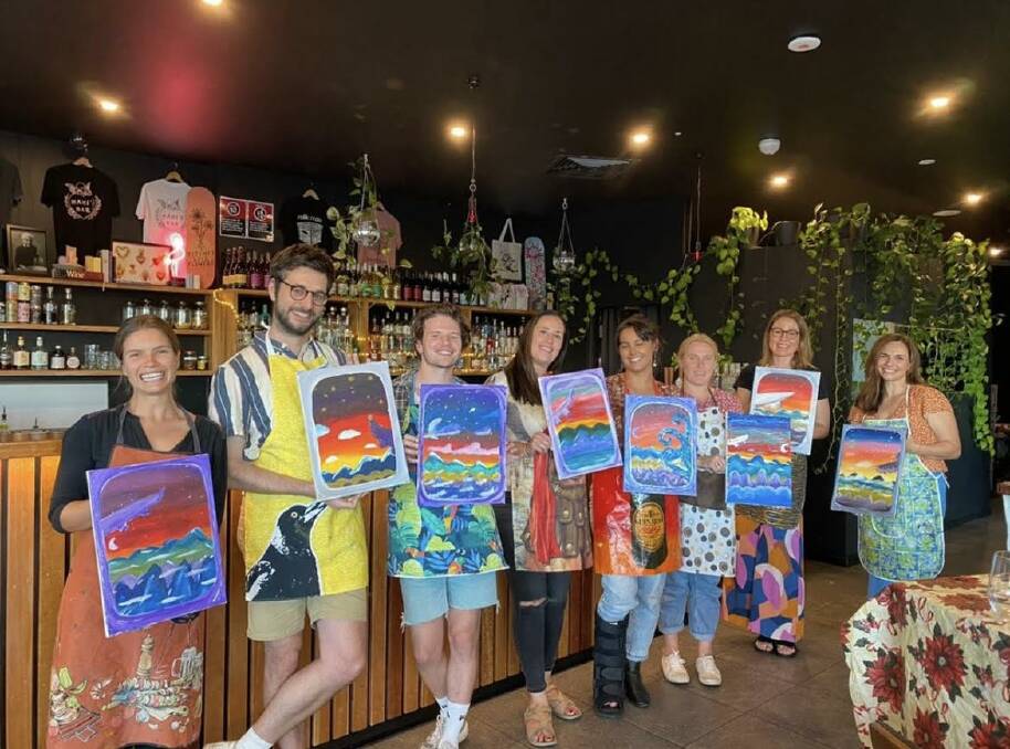 Another "Paint & Sip" night is coming to Mami's Bar in Batemans Bay for Mother's Day on May 14. Picture via Tipsy Frida Instagram