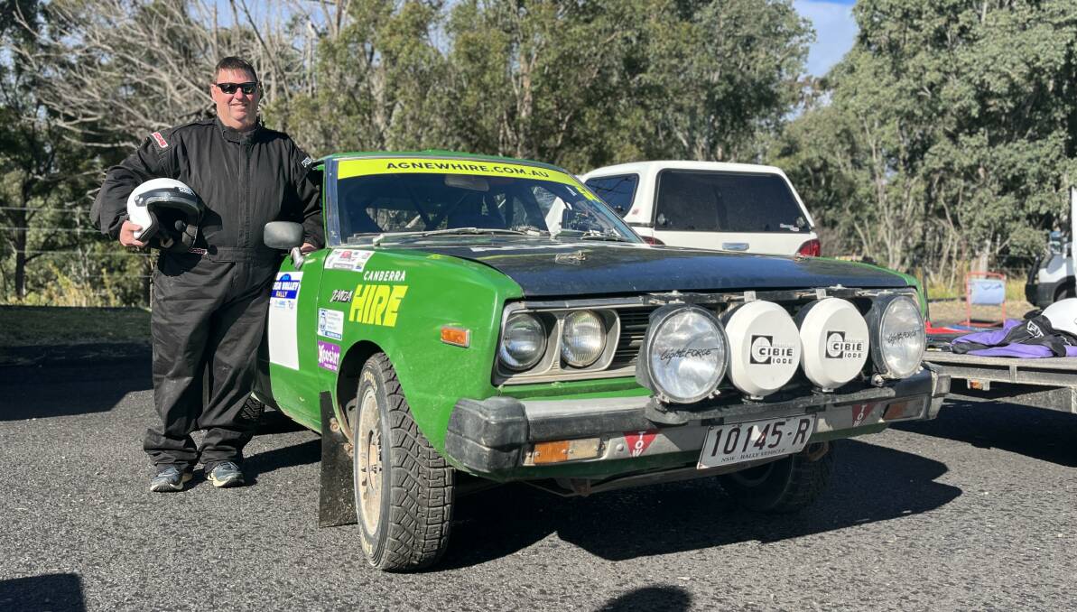 Gary Stewart next to his 1979 Datsun Stanza. Picture by James Parker