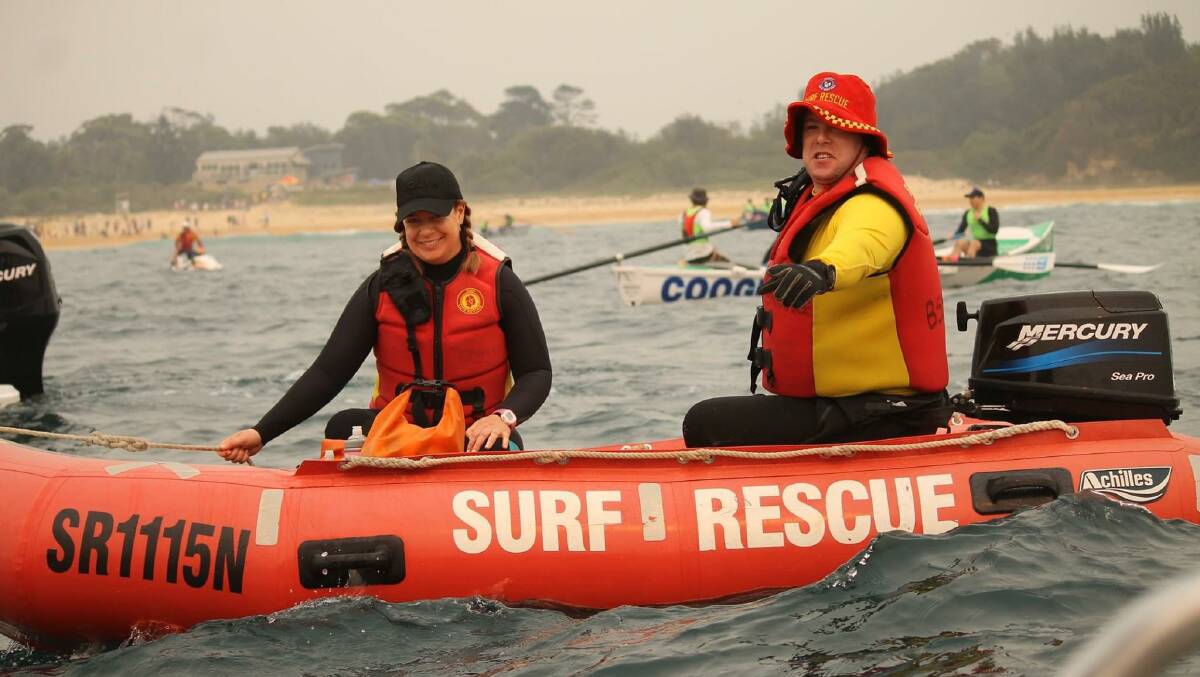 Claire Forbes and Andy Edmunds on a rubber duck (Inflatable Rescue Boat). Picture by Sue Hunt