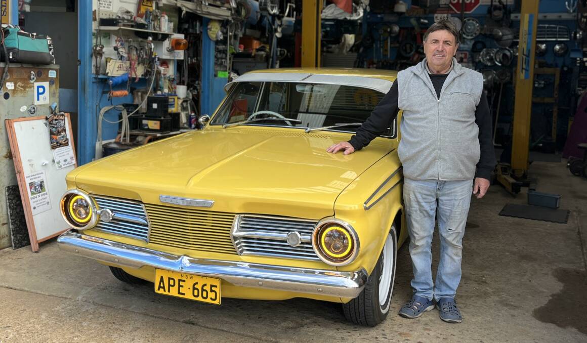 Ex-mechanic of Eden, John Rankin with his 1965 Chrysler. Picture by James Parker