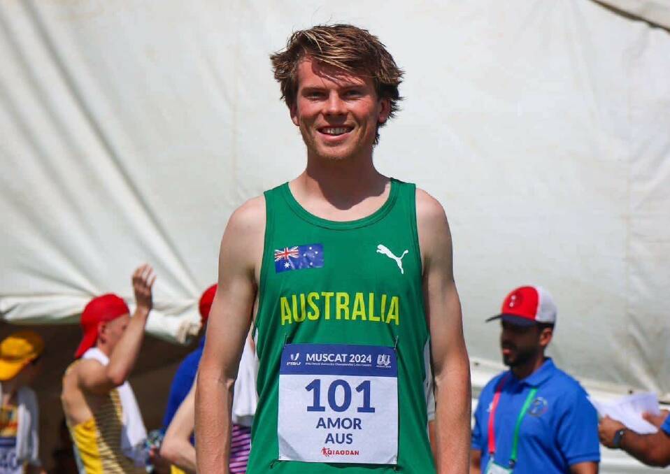 Andrew Amor was the best placed Australian runner at 2024 FISU World University Cross Country Championships in Oman. Picture supplied