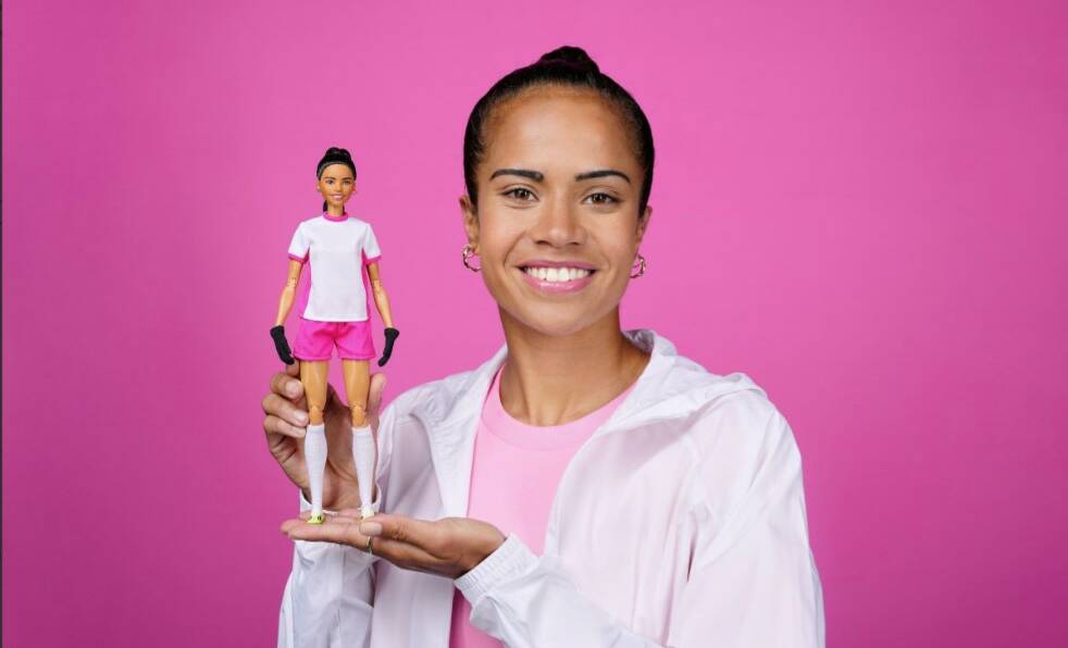 Mary Fowler with her one-of-a-kind Barbie. Picture supplied