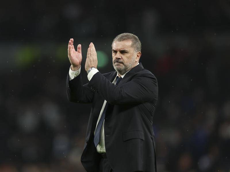 Tottenham's Ange Postecoglou was named manager of the year at the London Football Awards. (AP PHOTO)