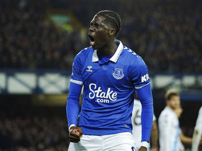 Everton's players such as Amadou Onana can celebrate after their 10-point penalty was cut to six. (AP PHOTO)